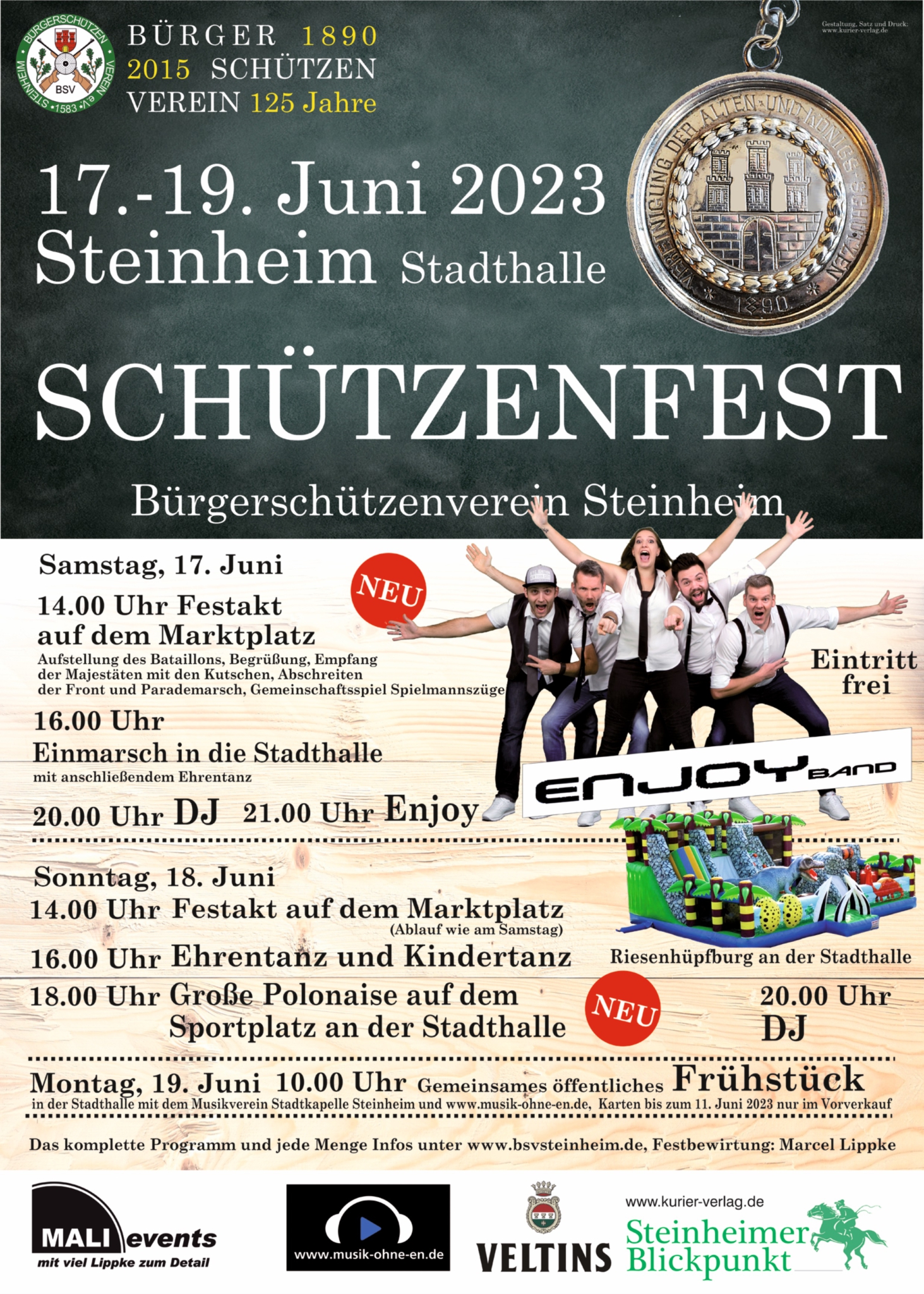 Plakate Infos Schützenfest 2023 | https://www.bsvsteinheim.de